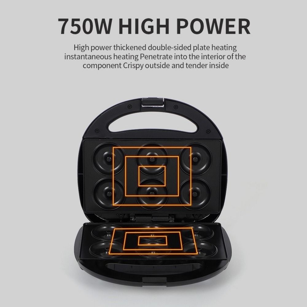 6 Holes Doughnut Making Machine Fully Automatic Breakfast Donut Machine  Baking Application