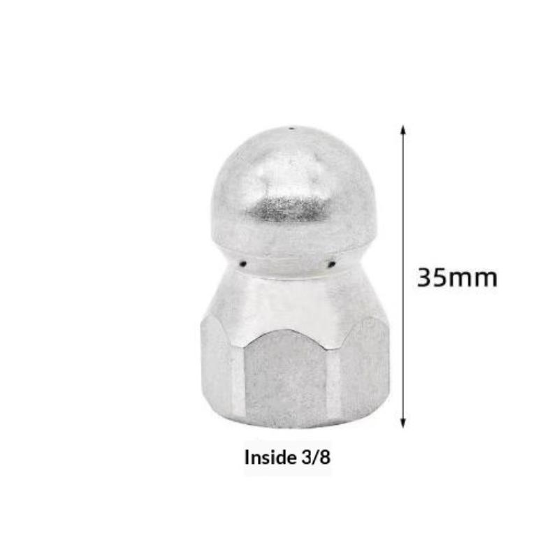1Pcs Stainless Steel Quick Connect 1/4 Thread Pipeline Cleaning Rotating Spray Head Water Mouse Head Set Nozzle Tools