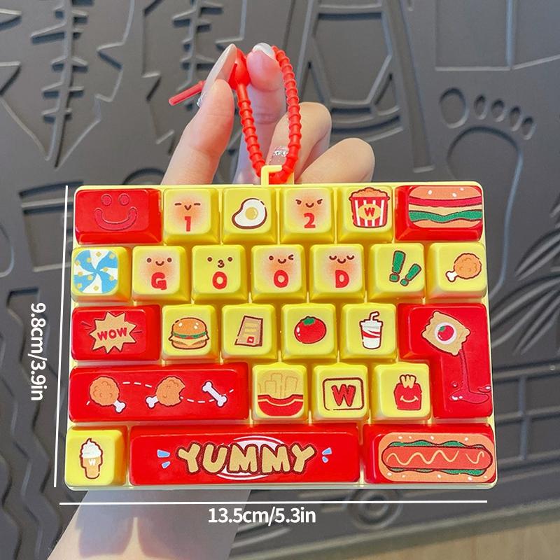 26 Keyboard Keychain Toy Stories Pendant Hanging Ornament For Bag Charms Party Gift For Fans Clicker Fidget Keyboard Keychain