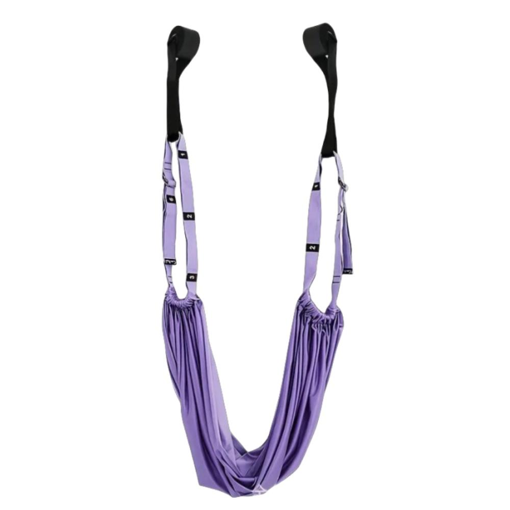 

Ремень для йоги, эластичная лента для растяжки, фитнес-эластичная веревка, универсальный ремень для спины и ног для прогибов назад, шпагатов, стойки на руках, домашних инверсионных тренировок, гамак фиолетовый