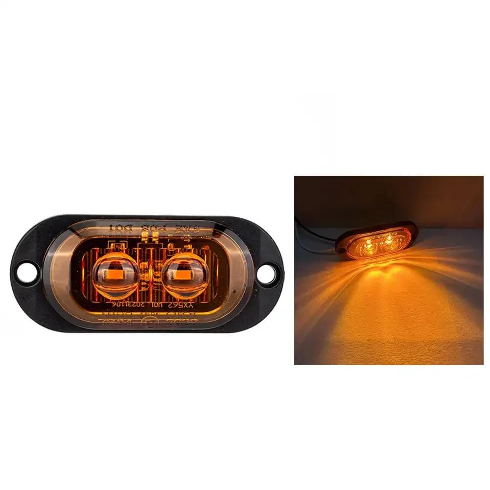 

Желтый 4 светодиодный боковой габаритный фонарь оранжевый индикатор лампы 12 В-24 В для грузовиков прицепов караванов автофургонов грузовиков автомобилей аксессуары