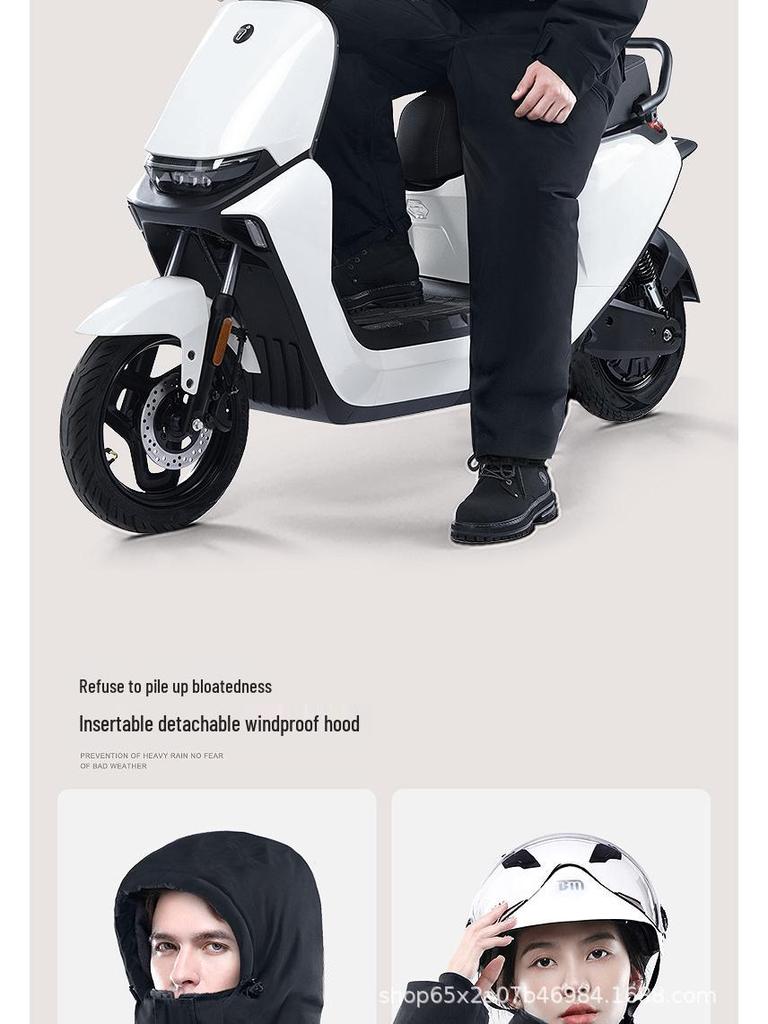 Geacă de vânt de iarnă pentru motocicletă, călduroasă, căptușită cu lână: Îngroșat, Impermeabil și Cald