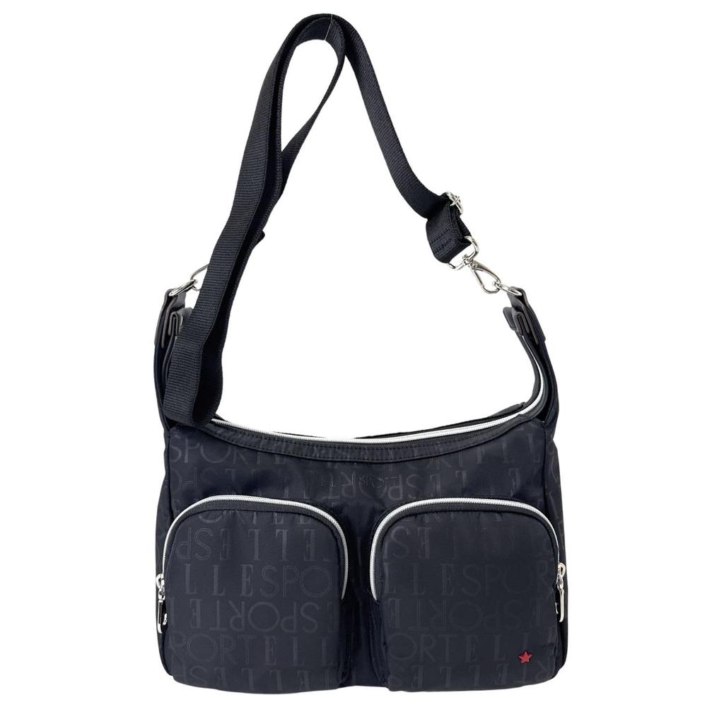 Elle Sports Star Series 2-Wege-Umhängetasche Handtasche, Wasserabweisend, Leicht, E21 (Schwarz)