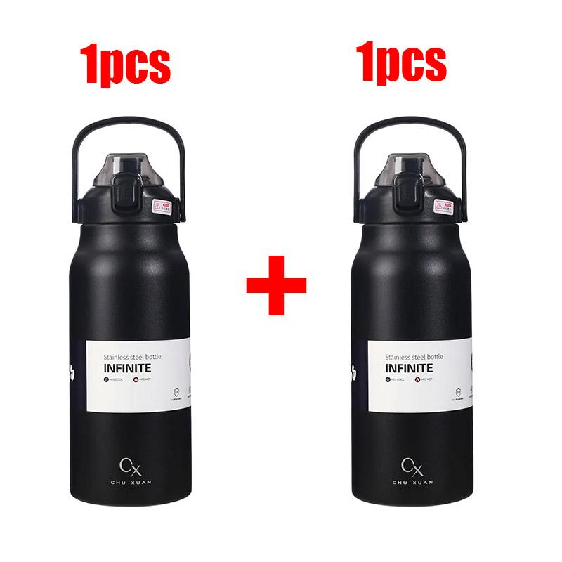 1,3 l/1,7 l Großvolumige Thermoflasche Outdoor-Becher Edelstahl-Thermoskanne Wasserflasche Tragbare Vakuumflasche Kalt- und Heiß-Trinkbecher