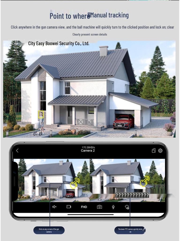 ICSEE Dual WiFi HD Surveillance Camera with Night Vision
