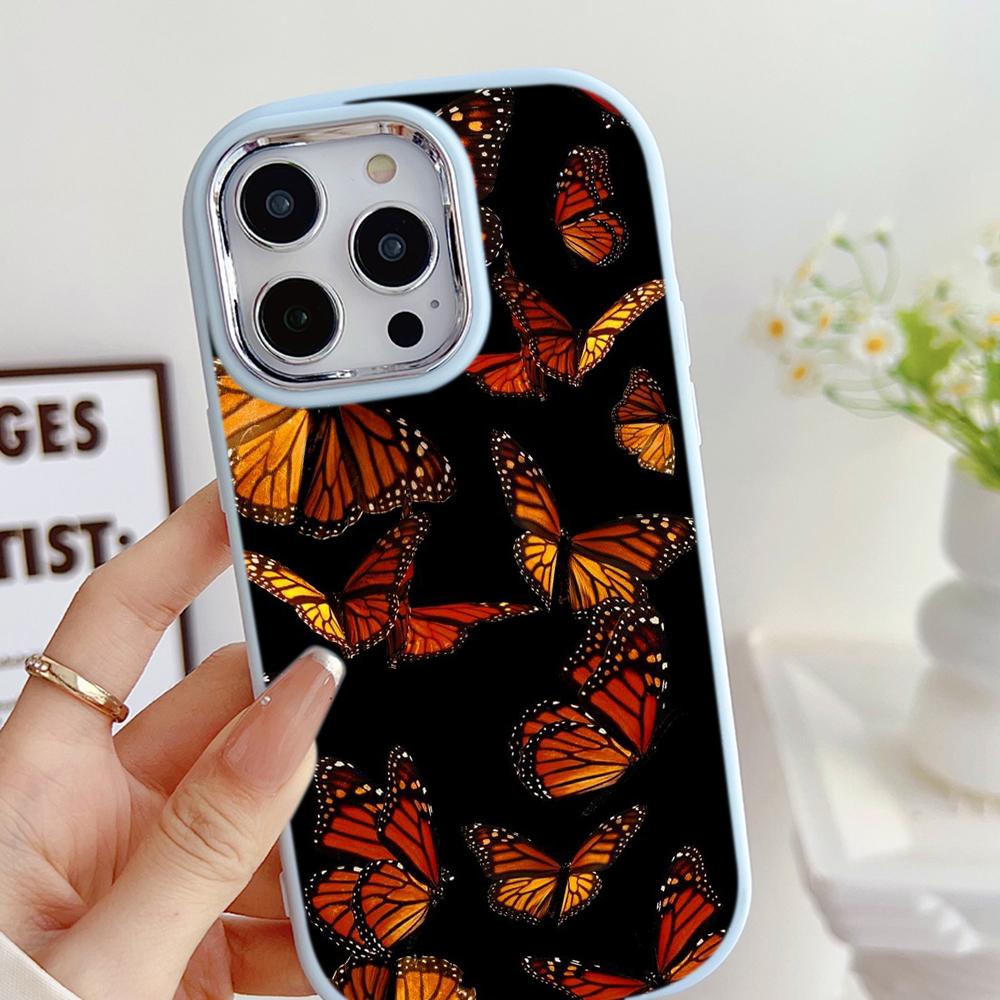 LZ4 Butterfly art design Soft Phone Case for Samsung S24 Ultra S23 Plus S21 FE A16 A54 A52 A06 Infinix Hot 40 30i Lens Protection Shockproof Cover