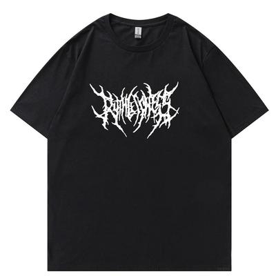 Gothic Street Punk Unisex WoUnisex T-shirts Koreanische Schwarz Übergroßen T-shirt Tops Harajuku Grafik T-shirt Weibliche Dropshipping Hip Hop