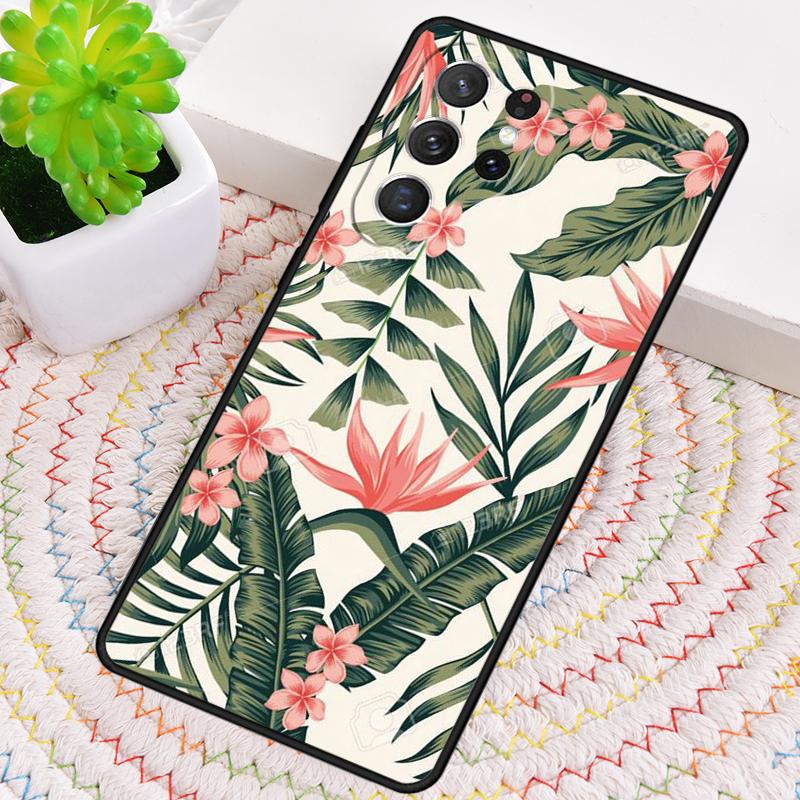 Monstera Flower Tropical Green Leaves Phone Case For Samsung Galaxy Note 10 Pro S26 S25 S24 S23 S22 S21 Plus Ultra Cover