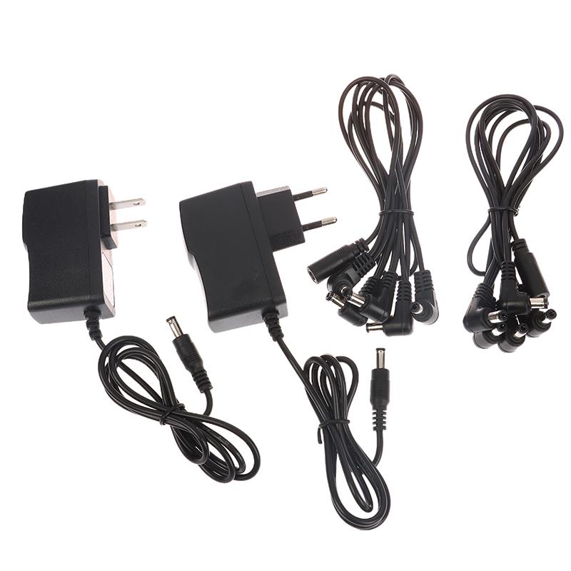 Us/Uk/Eu Plug 1 To 5 Dc 9V 1A Guitar Pedal Power Supply Adapter Ac 100-240V Musical Instrument Guitar Parts For Effect Pedal