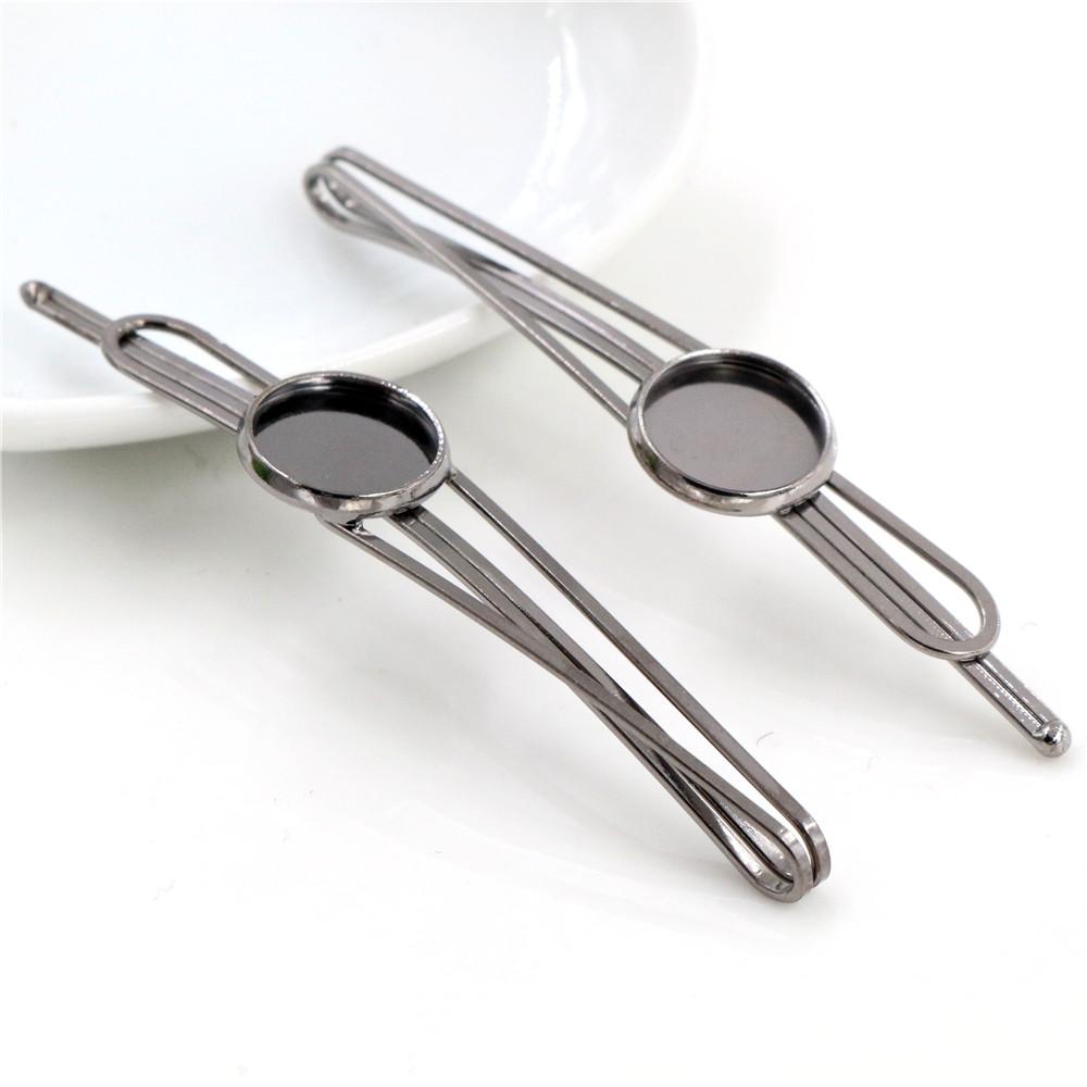 

10 шт. 12 мм внутренний размер Медный материал Классический стиль Заколка Зажимы для волос DIY Заколка Заготовка Основа для кабошона Камея