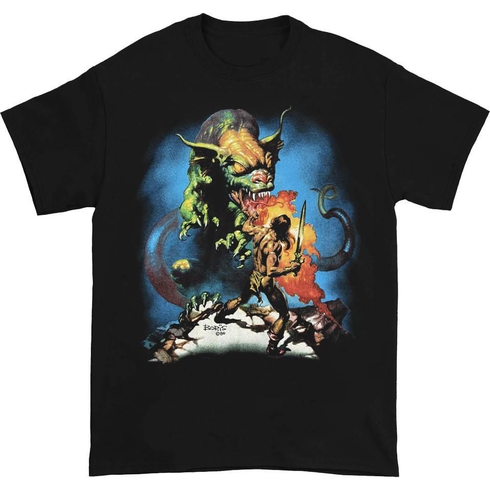 Vintage 1986 Boris Vallejo Black Unisex T-Shirt S-5XL Q9745 Unisex T-Shirt M