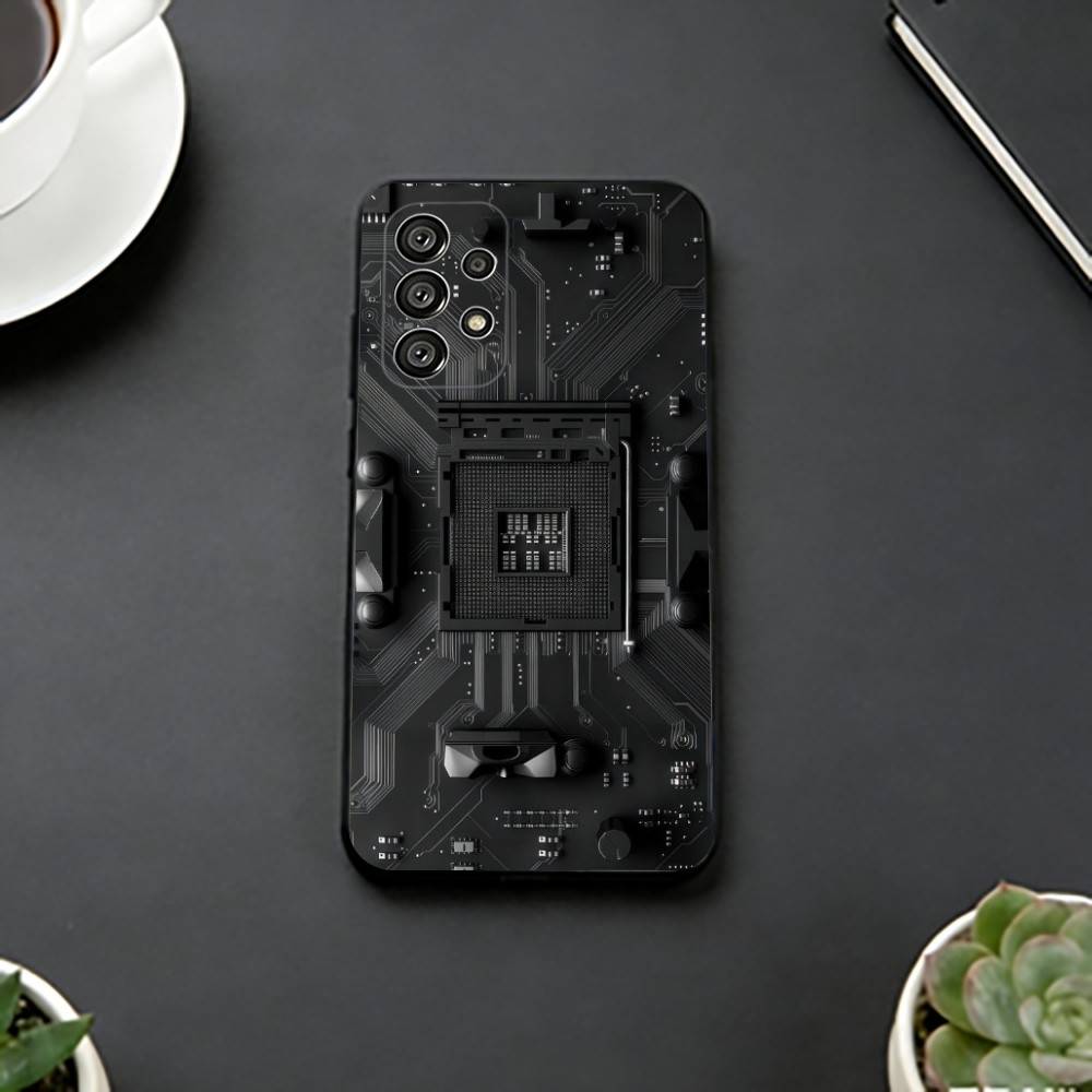 

Inside Circuit B-Board Phone Case Black Silicone Soft For Samsung S25,S24,S21,S22,S23,S30,Ultra,S20,Plus,Fe,Lite Samsung S21Ultra