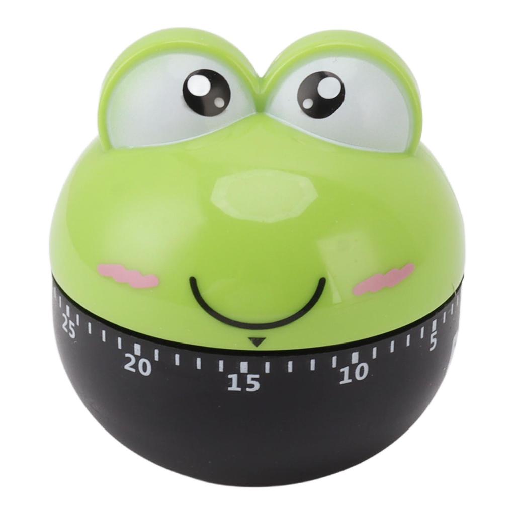 Cartoon Machinery Timer High Accuracy Adjustable 60 Minutes Mechanical Kitchen Cooking Timer for Kitchen Study Green