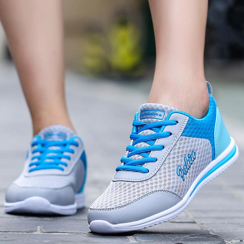 New Women'S Vulcanized Shoes Casual Mesh Sneakers Women Flat Women Shoes Sneakers Ladies Breathable Basket Female Shoes Female