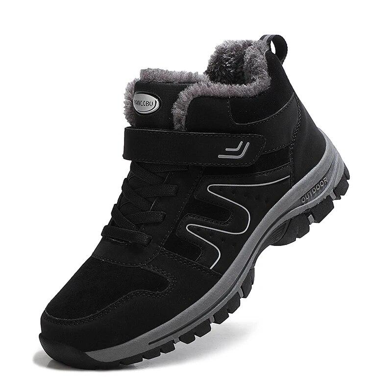 Warm Men Winter Boots Outdoor Plush Warm Ankle Boots Lightweight Couple Walking Shoes Women Waterproof Snow Boots Winter Cotton Shoes