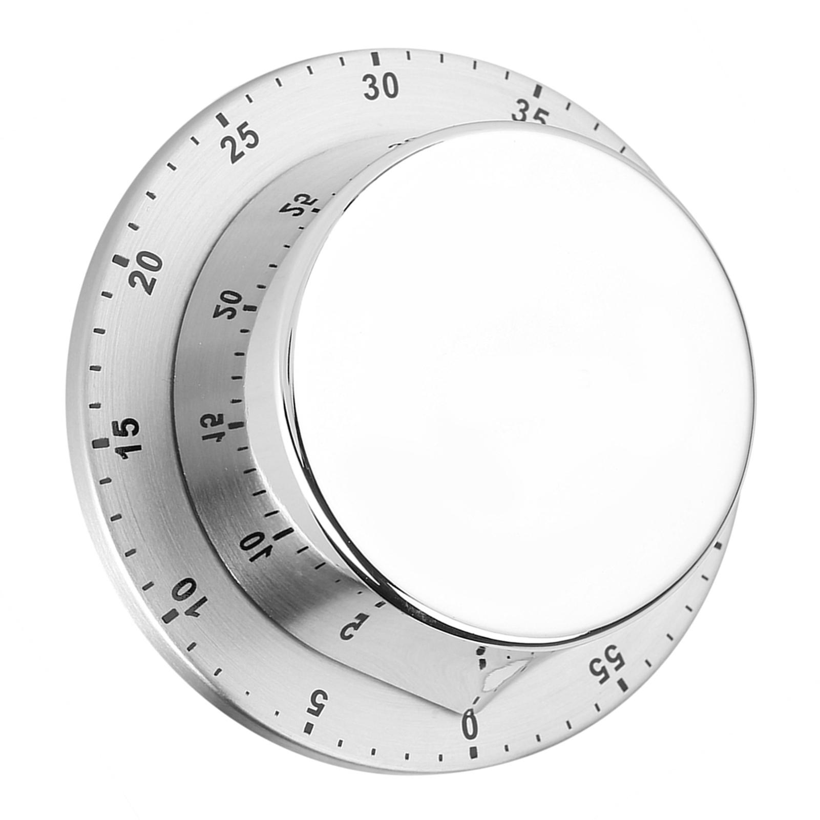 

Manual Mechanical Kitchen Timer with Magnetic Base Countdown Cooking Baking Timing Tool Silver серебряный