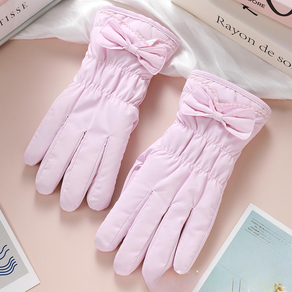 Warm Gloves for Women Outdoor Riding and Driving Touch Screen Skin Feeling Plus Velvet Thickened Windproof Cold Autumn and Winter Gloves