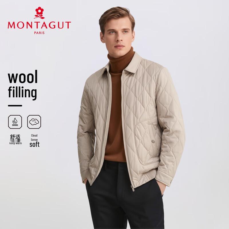 MONTAGUT Men's Corduroy Padded Lapel Jacket