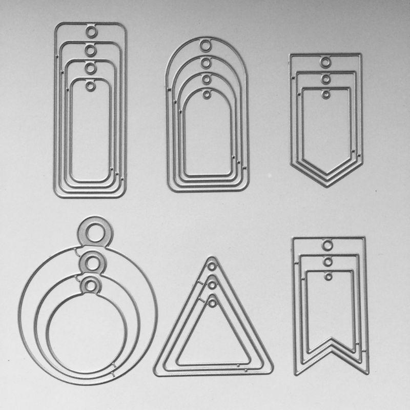 For Sharp Tag Metal Cutting Dies Stencil DIY Scrapbooking Album Stamp Paper Card