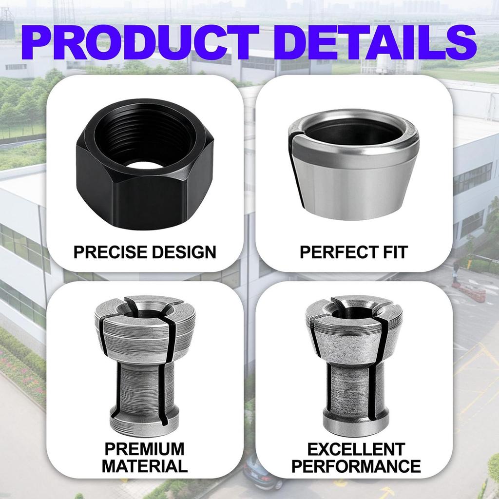 Collet Nut Kit High Performance 763637-1 763636-3 Durability Spare Parts Portable Accessories Direct