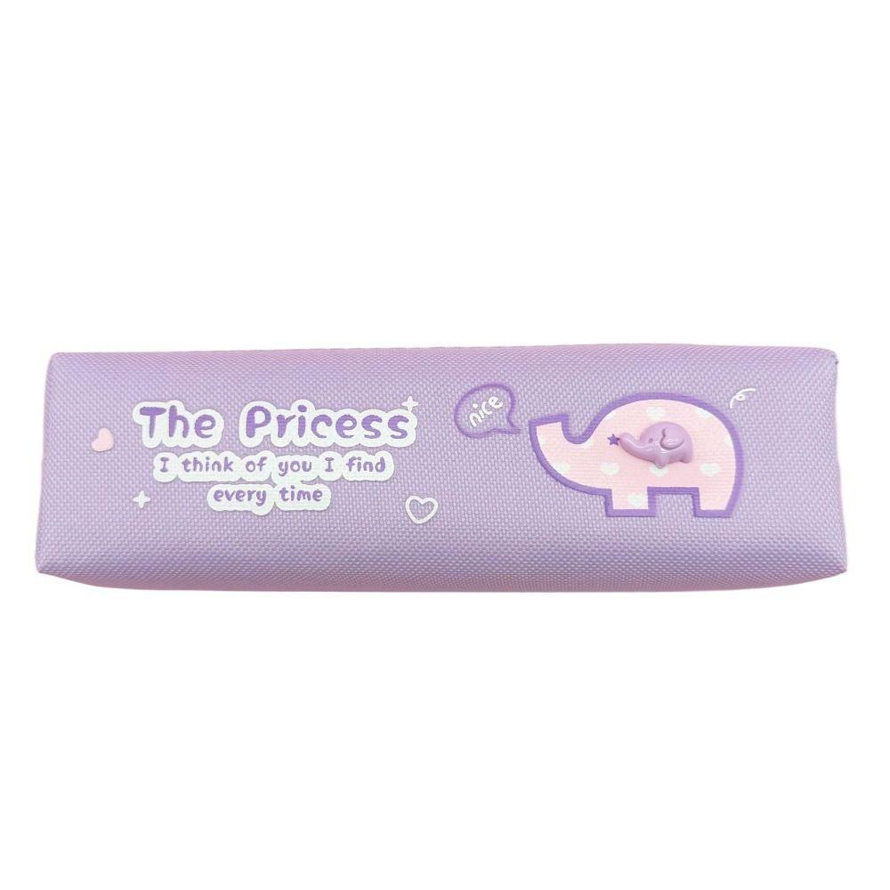 

Single Layer Pencil Case Stationery Bag Pen Storage Case Cute Pen Holder School Stationery Purple-StyleC
