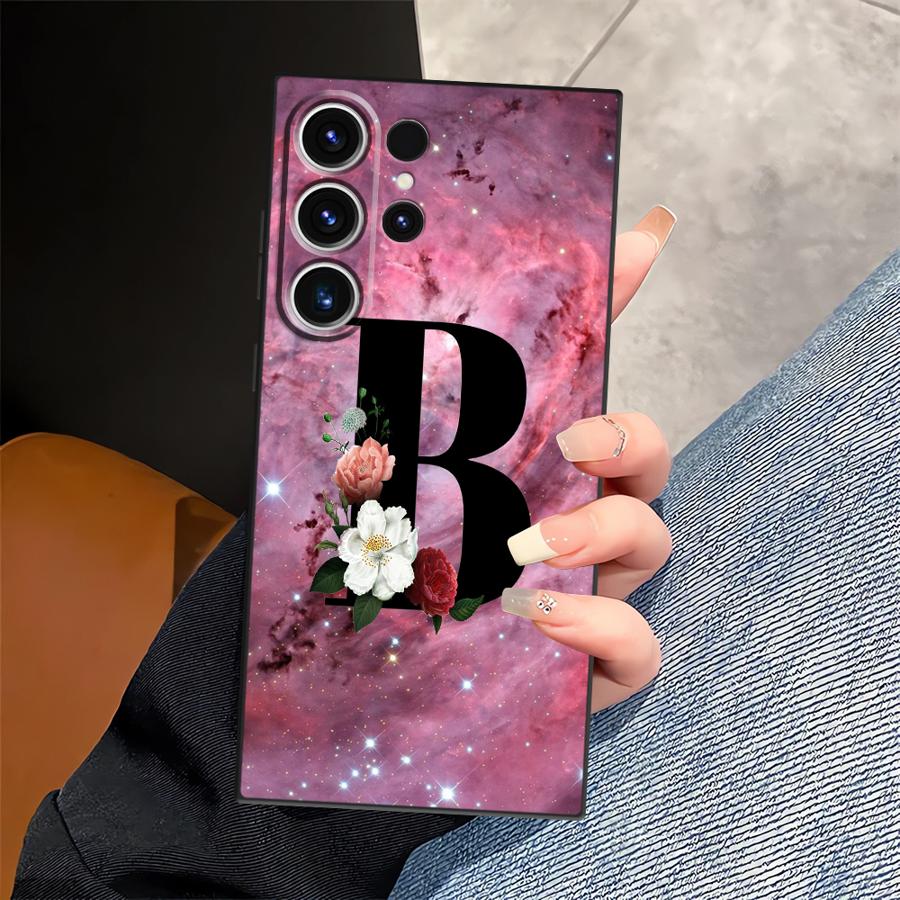 Personalized Letters Case for Samsung Galaxy S26 Ultra S24 S25 Plus S21 FE S20 Ultra S10 S9 Note 20 8 9 10 S23 Funda Phone Cover