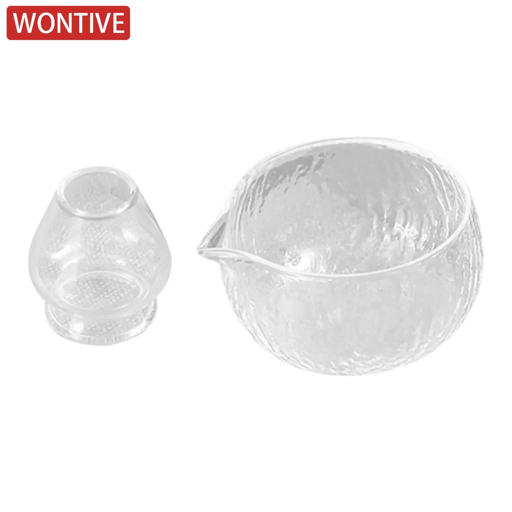 Matcha Bowl Teaware Matcha Ceremony Starter Juice Bowl with Pouring Spout Teahouse Decor Tea Tool Chasen Whisk Stand 500 ml