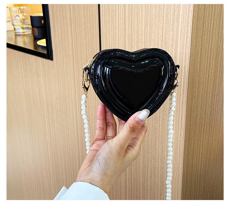 2024 Neue Mode Herzförmige Mini-Tasche Für Damen Stilvolle Perlen Schulter Crossbody-Tasche