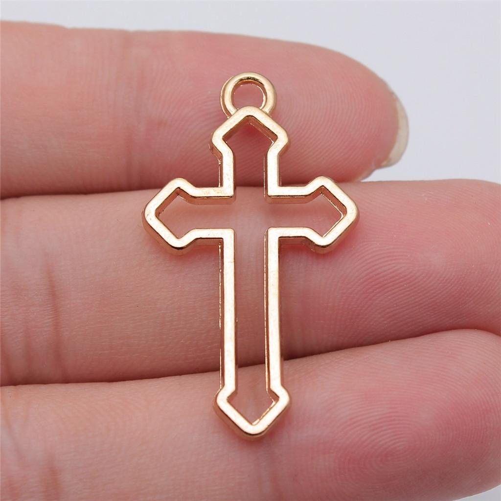 Large Crosses Detailed Religious Charm Antique Bronze Zinc Alloy Jewelry Making Supplies Necklace Making DIY Charms
