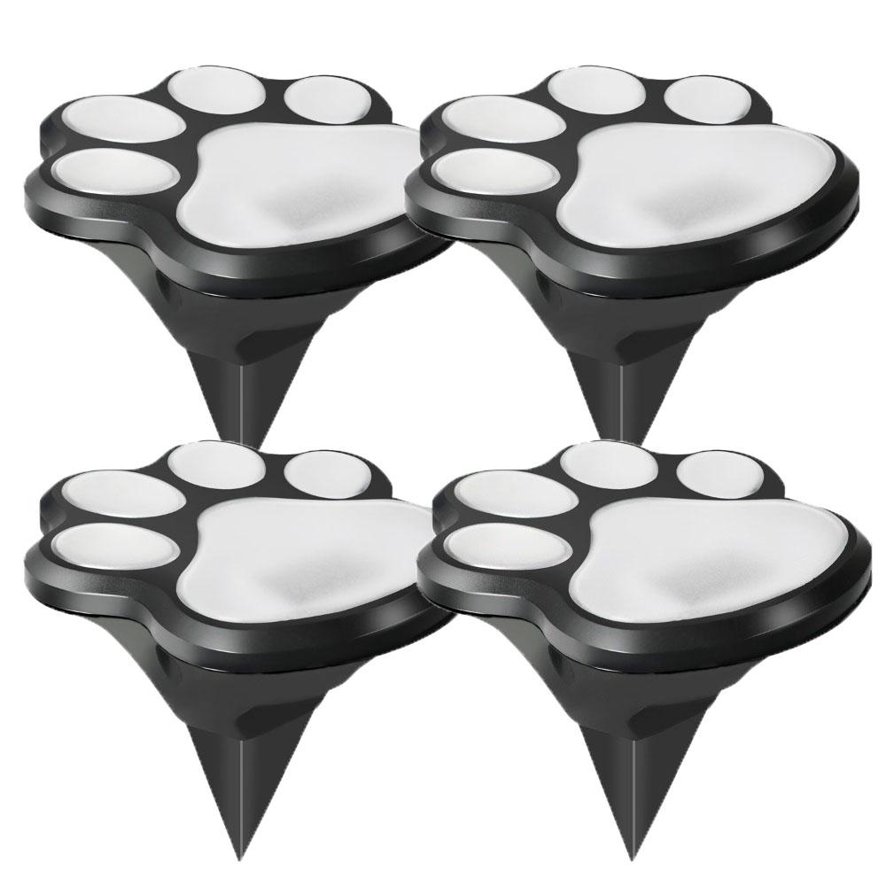 

4/8/12PC Solar Powered Paw Print Lawn Lights, Outdoor Courtyard Path Lighting, Holiday Party Gifts, New Year s, Christmas, Halloween Courtyard Lights 4pcs