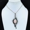 Dainty Rose Quartz Gemstone Handmade Pure Copper Wire Wrap Jewelry Pendant For Wedding Gift