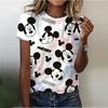 Cartoon Print Tops Fashion Simple Short-sleeved Versatile T-Shirts Women's