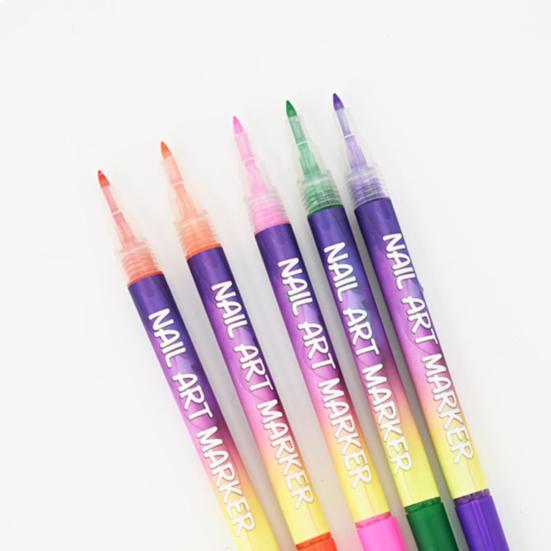1/13Pcs Nail Art Pens 3D Quick Dry 0.5MM DIY Gel Nail Art Acrylic Paint Markers Nail Point Graffiti Dotting Liner Pen Nail Drawing Painting Tools