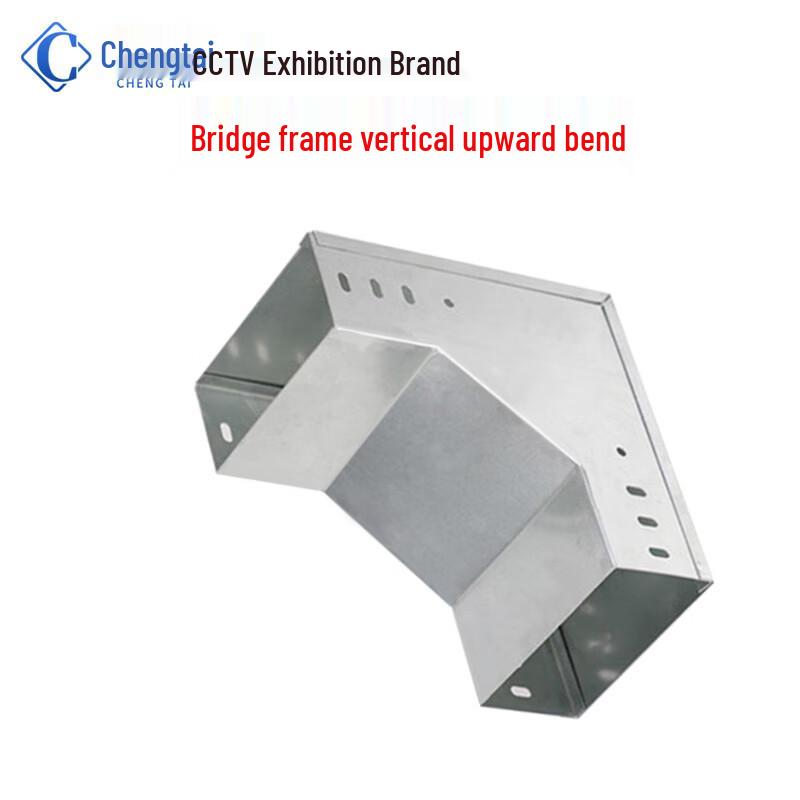 Galvanized Cable Tray Vertical Upward Bend Connector 150x100mm 0.8mm Thick