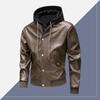 Winter New Leather Men's Loose and Handsome Motorcycle Suit Casual Collar Leather Jacket Joker Coat Men's Style