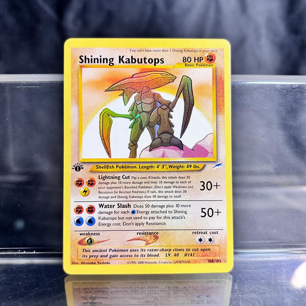 Holografische Spiel-Sammelkarten PTCG Proxy-Karten Glurak Pikachu Mew EX Einzelkarten PKM Folienkarten Gengar VMAX Skyridge (SK)