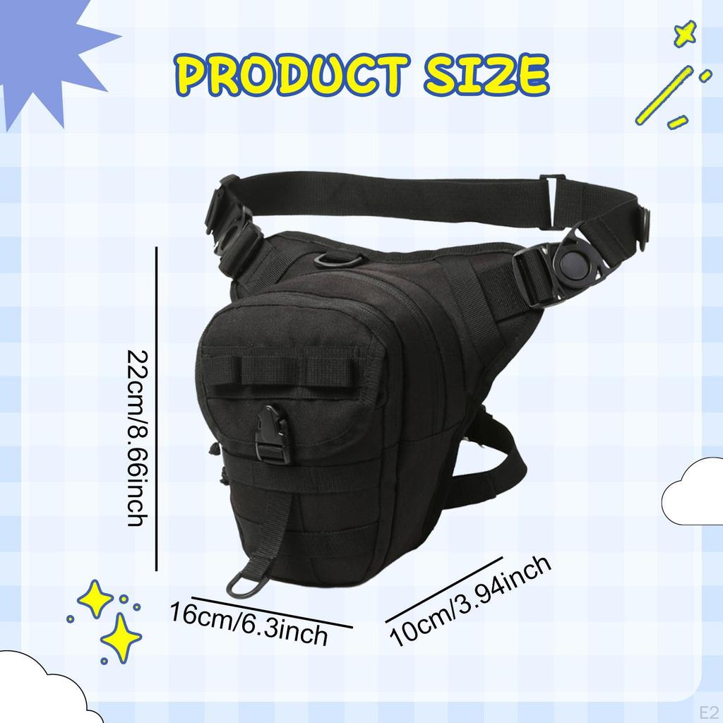 Bag Hip Pouch Decor, Multifunctional Waist Motorcycle Pack for Running, Riding, Cycling
