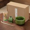 4PCS New Bamboo Ceramic Japanese Matcha Tea Set Food Grade Safe Matcha Whisk Reusable Matcha Stirring Brush