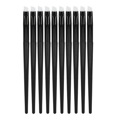 10pcs Eye Brush Angled Eyebrow Brush Silicone Eyebrow Liner Eyeshadow Precise Application Eye