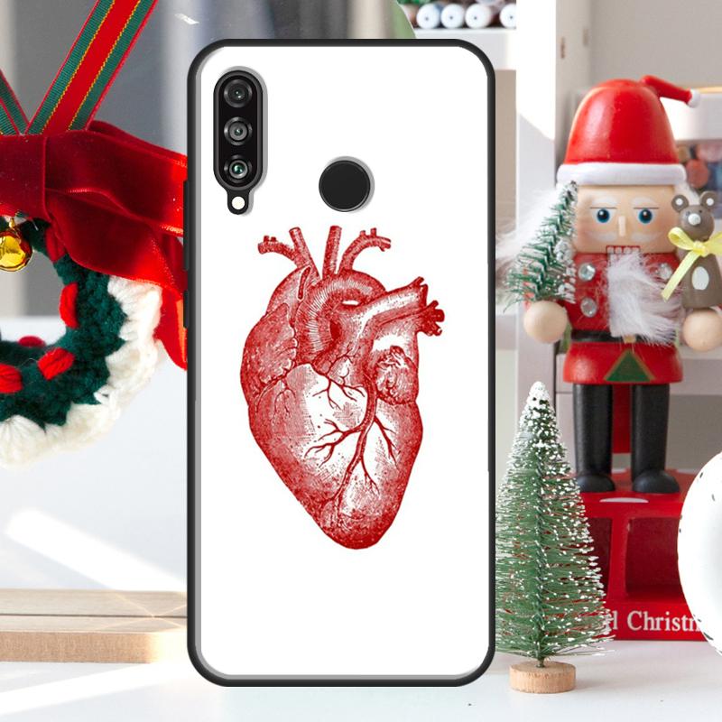Human Heart Anatomy For Huawei Nova 5T 9 10 SE 7i 8i 11i 12i Y73 Y72 Y61 Y91 Y60 Y70 Y90 P20 P40 P30 Lite Case