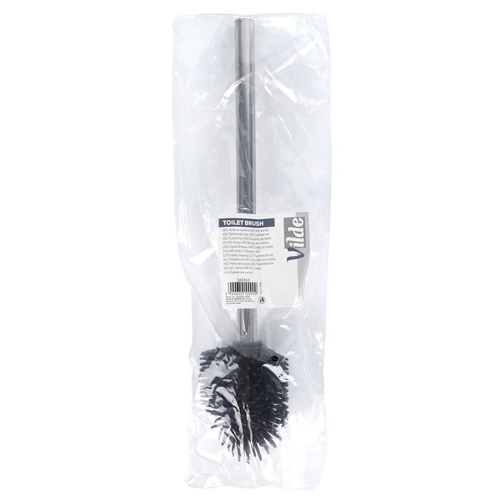 Silicone toilet brush, black, spare, 35 cm