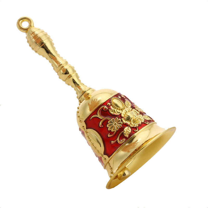 Clopoțel Vintage Acționat Manual Serviciu Apelare Apel Ornament Crăciun Clopoțel Pictat Manual pentru Decorare Evenimente Nuntă