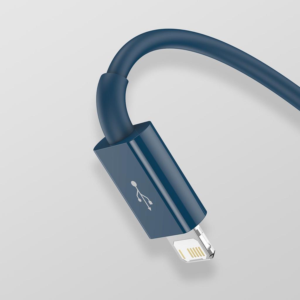 Baseus Superior Series 3-in-1 USB Cable, USB To Micro USB / USB-C / Lightning, 3.5A, 1.5M (Blue)