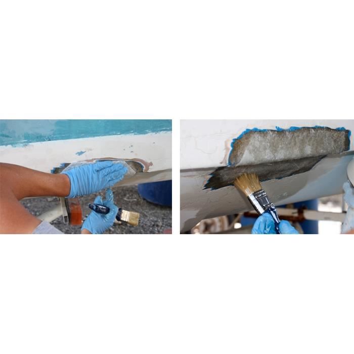 6 m² Tissu de verre 300 gr/m² + 5 Kg Résine Polyester + Catalyseur + Pipette dosage 10 ml