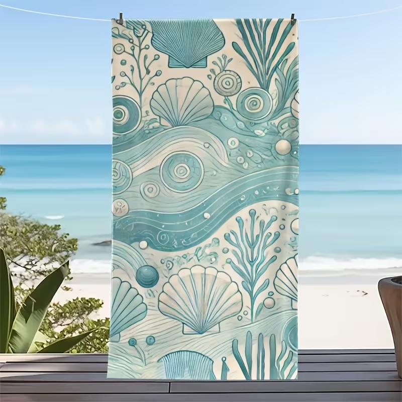 Tropical Palm Tree Beach Towel Modern Geometric Print Quick Dry Absorbent Lightweight Summer Towel for Beach Pool