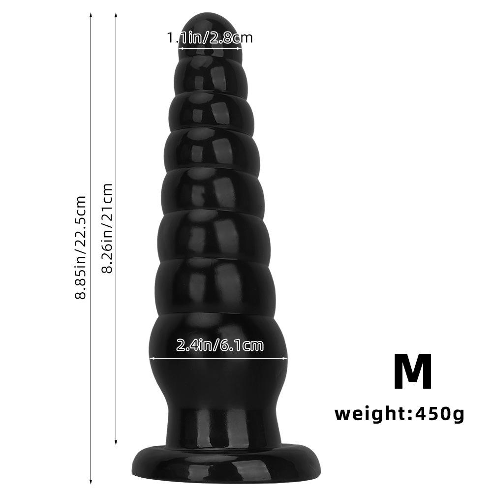 30 * 8.3cm Black Pointed  Oversized Anal Plug Suction Cup  Anal Sex Product  Erotic Chrysanthemum Oversized  Thick Fist Sex