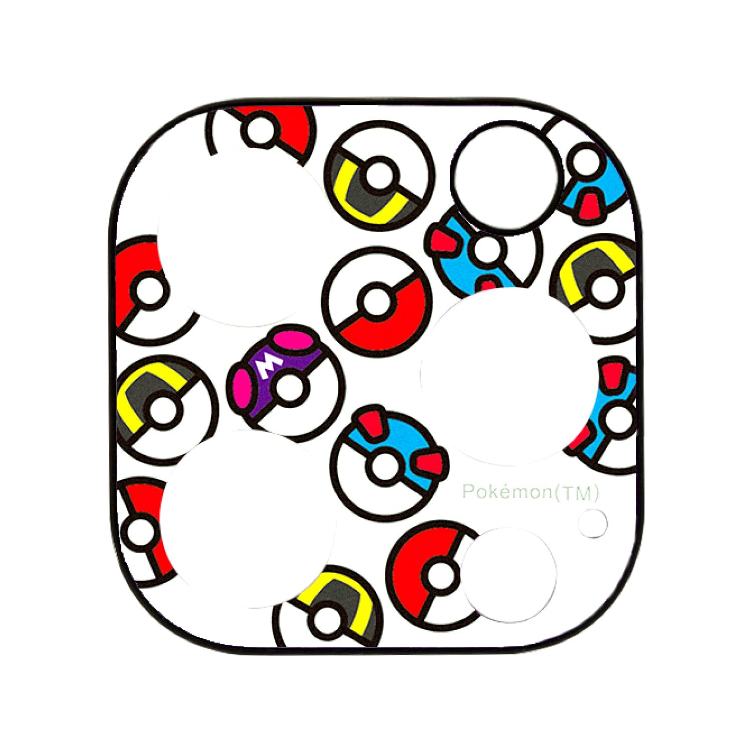 

Gourmandies Pokemon Camera Cover for iPhone 16 Pro 16 Pro Max 15 Pro 15 Pro Max 14 Pro 14 Pro Max Ball-Patterned / / / / / (POKE-962B)