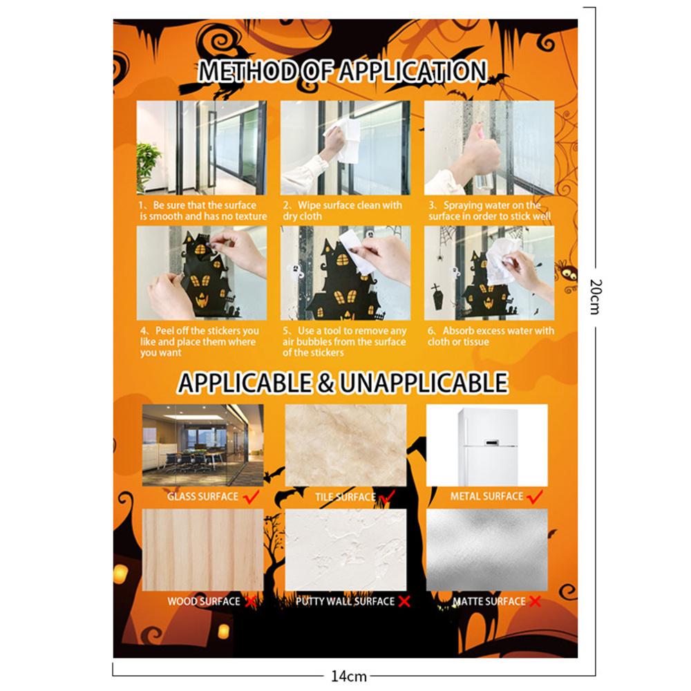 Halloween Stickers Creating A Festive Atmosphere 25*35cm Household Products Ghost Stickers Variety Of Styles Pvc Static Stickers
