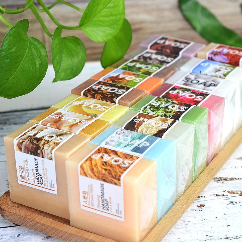 Silk, Sea Salt, Ginseng Horse Oil, Ginger, Essential Oil, Turmeric Handmade Soaps
