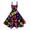 Women's  Print Sexy Off-The-Shoulder Punk Vintage Dress